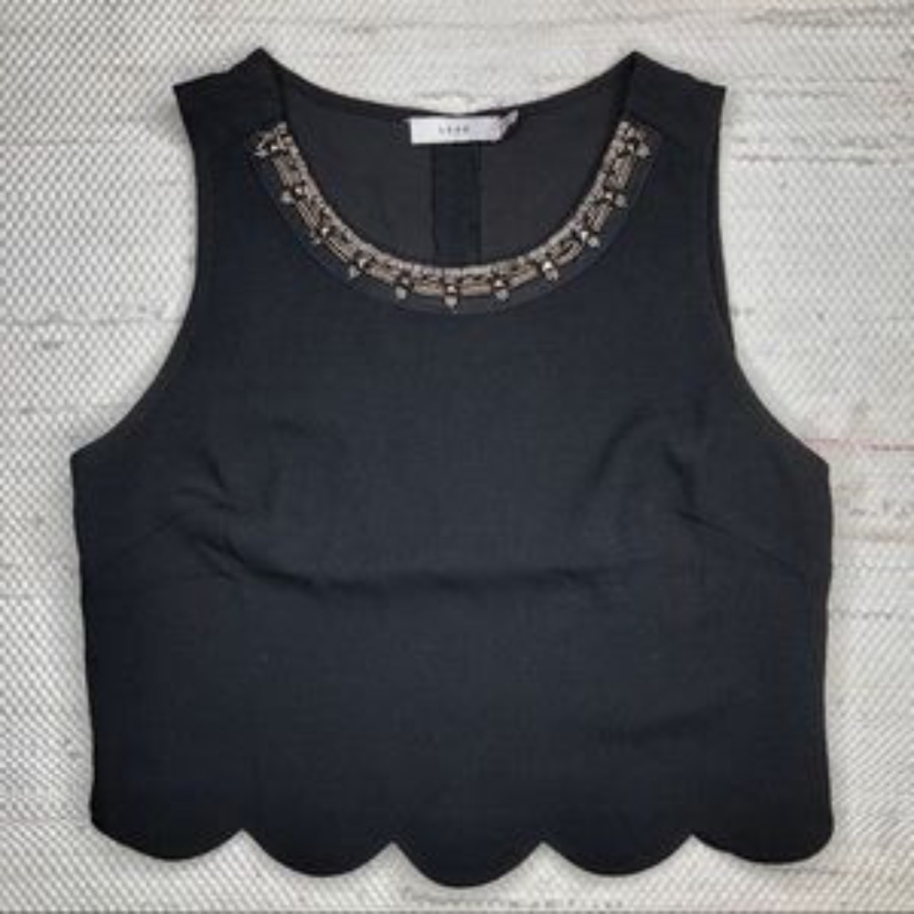 Lush Black embellished top